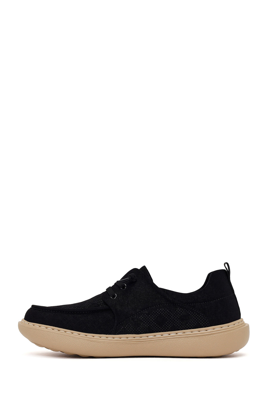 Derimod Zero Male Black Lace-Up Fabric Sneaker