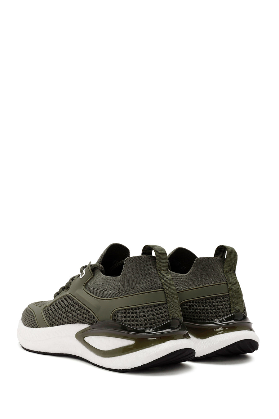 Derimod Zero Men's Green Laced Thick Soled Fabric Sneaker