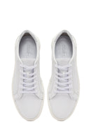 Erkek Beyaz Bağcıklı Kalın Tabanlı Deri Sneaker | Derimod
