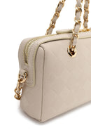 Woman Cream Printed Mini Crossbody Bag | Derimod