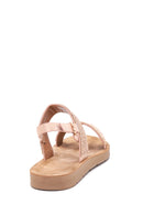 Women's Gold Stone Sandals | Derimod