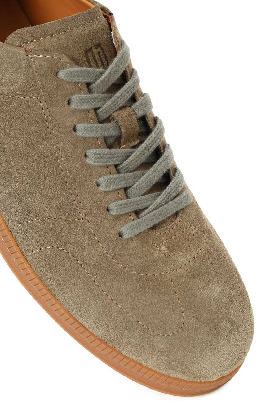 Male Light Green Lace-Up Suede Leather Sneaker