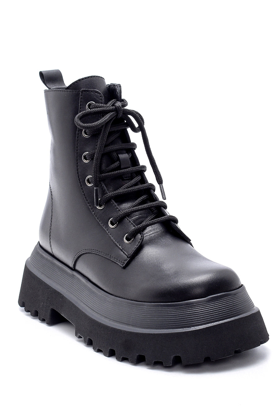 Women's Leather High-Sole Boots