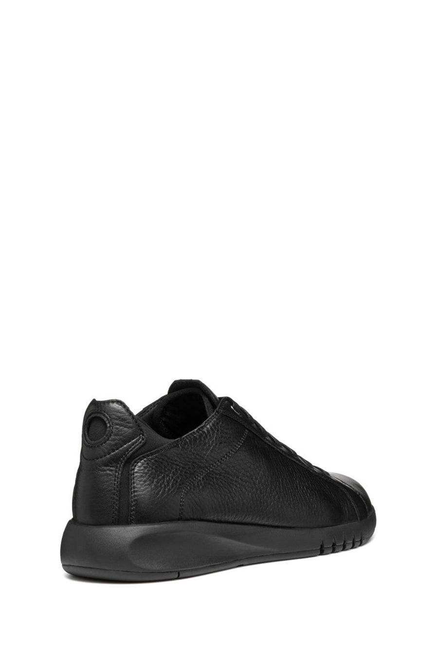 Geox Men's Black U Aerantis A - Tumb Laced Leather Sneaker