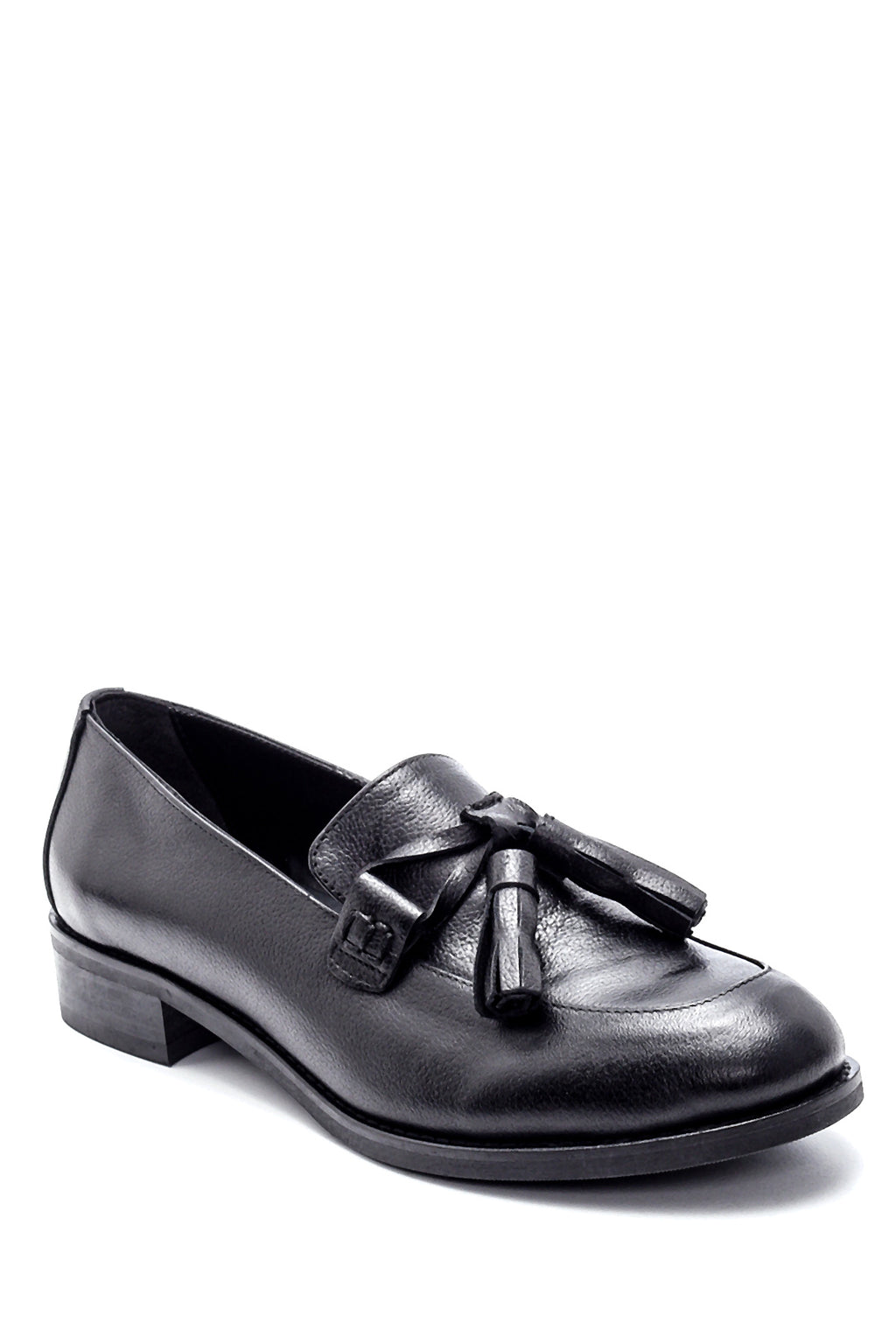 Kadın Deri Püskül Detaylı Loafer