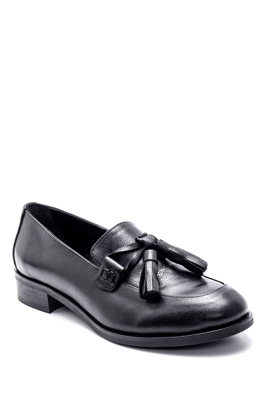 Kadın Deri Püskül Detaylı Loafer