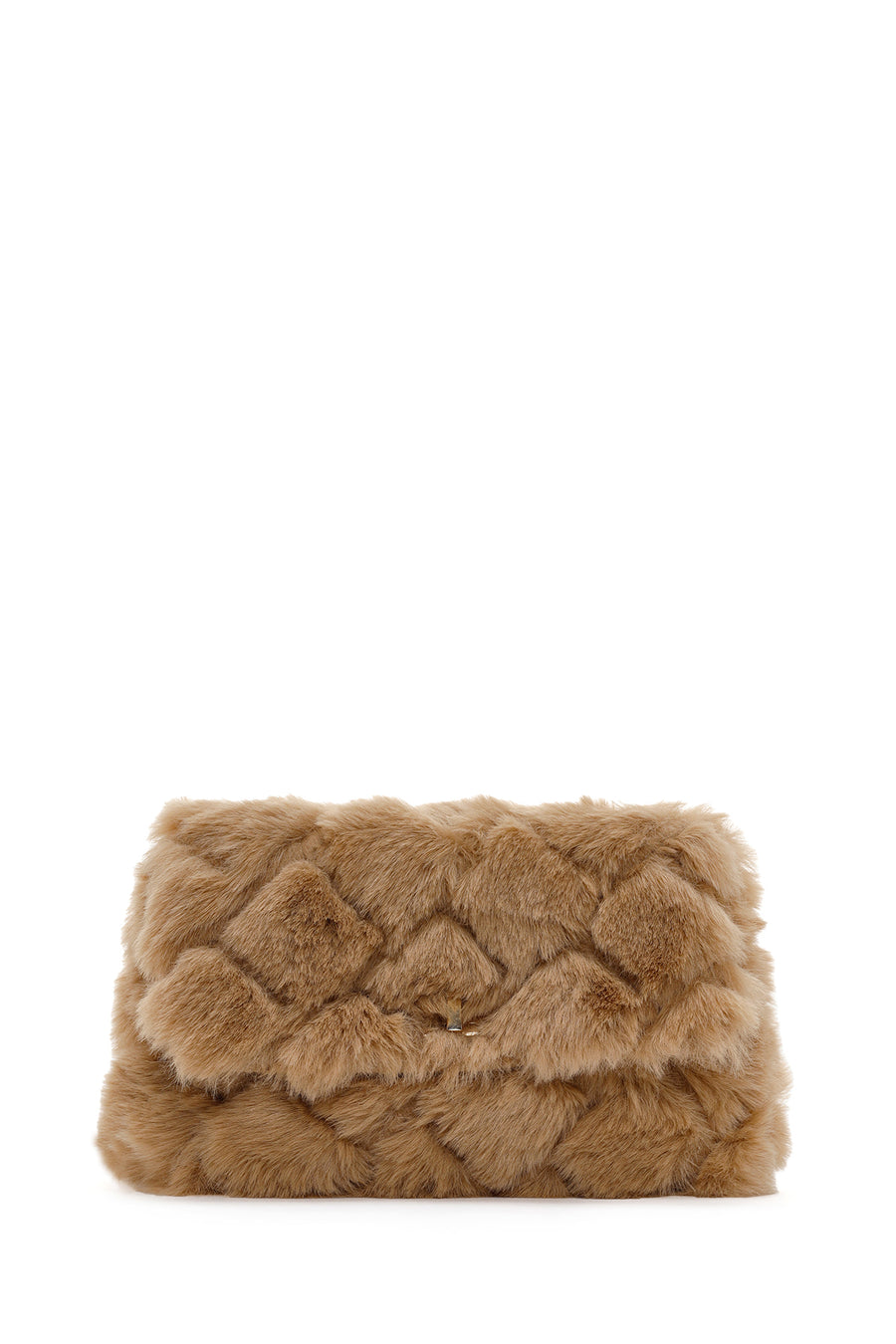 Kadın Camel Zincir Askılı Peluş Çapraz Çanta