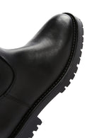 Women's Black Zippered Leather Boots | Derimod