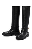 Women's Black Buckle Detailed Leather Boots | Derimod