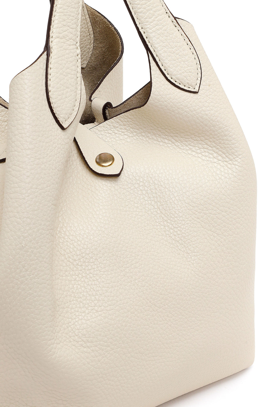 Woman Cream Casual Leather Shoulder Bag