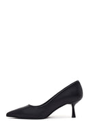 Kadın Siyah İnce Topuklu Deri Stiletto | Derimod