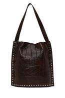 Woman Brown Printed Shoulder Bag | Derimod