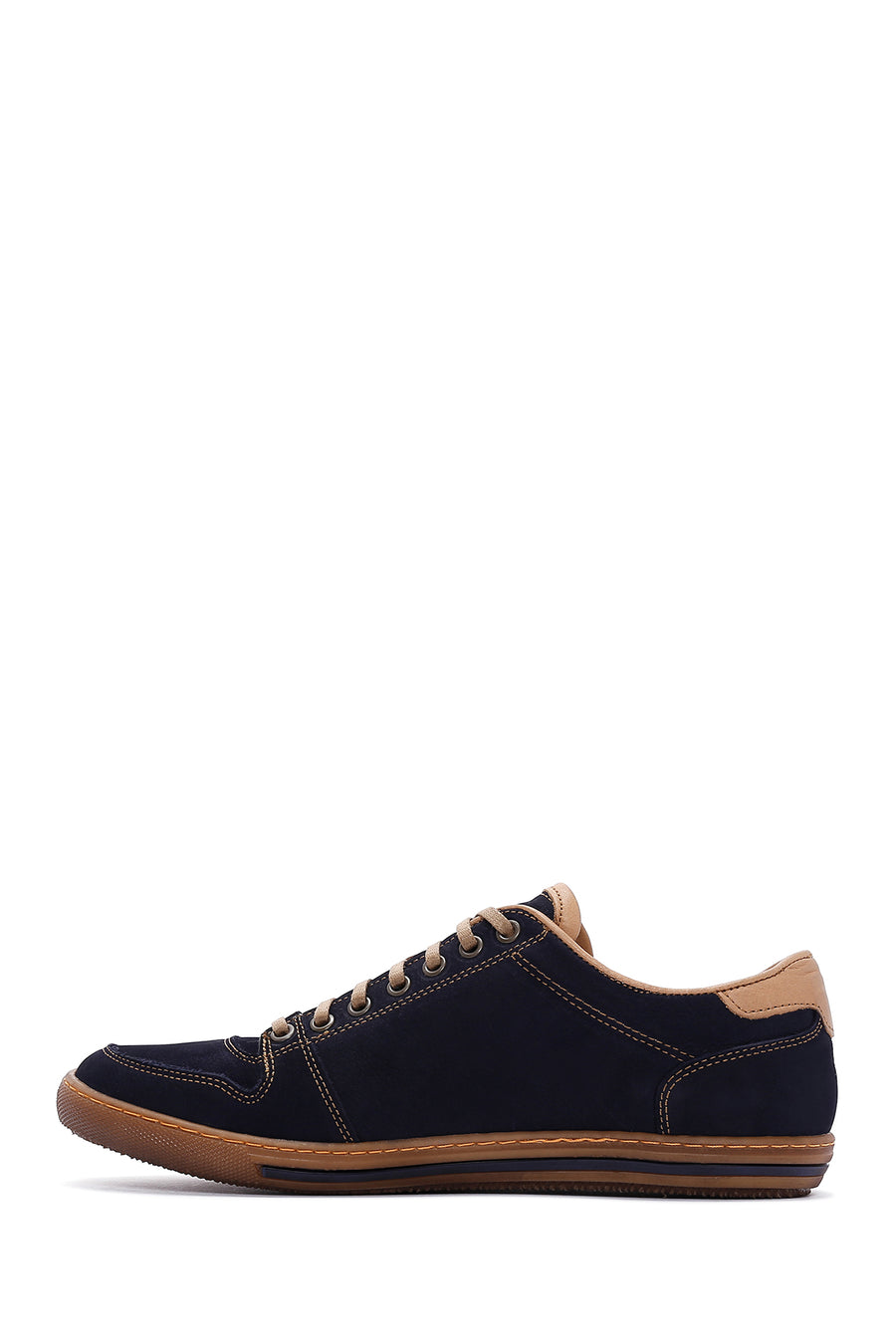 Men's Navy Blue Nubuck Leather Sneaker