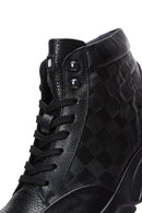 Men's Black Leather Ankle Sneaker Boots | Derimod