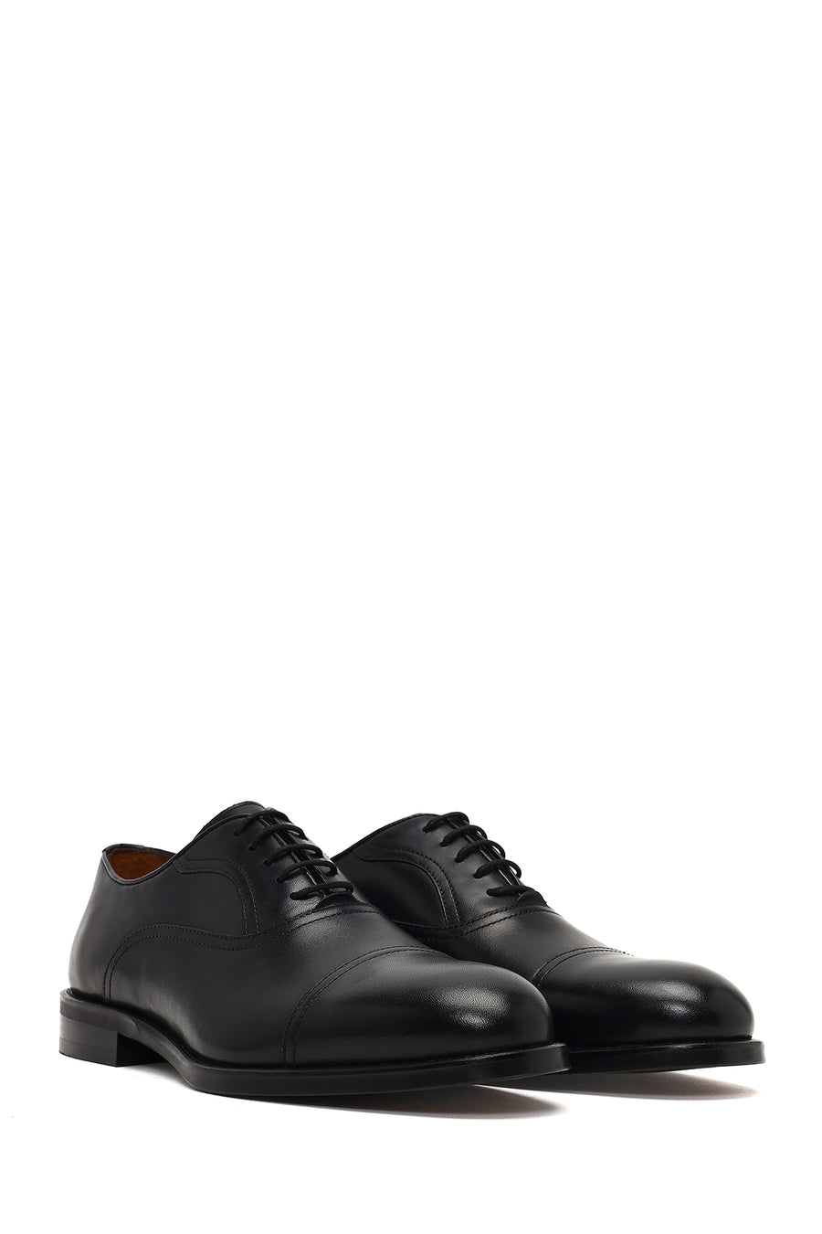 Men's Black Lace-Up Leather Classic Shoe
