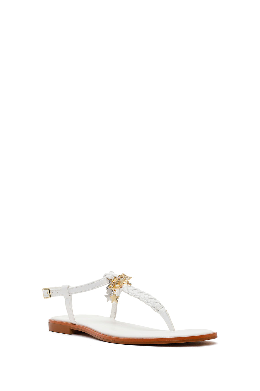 Woman White Accessory Toe-Post Sandals