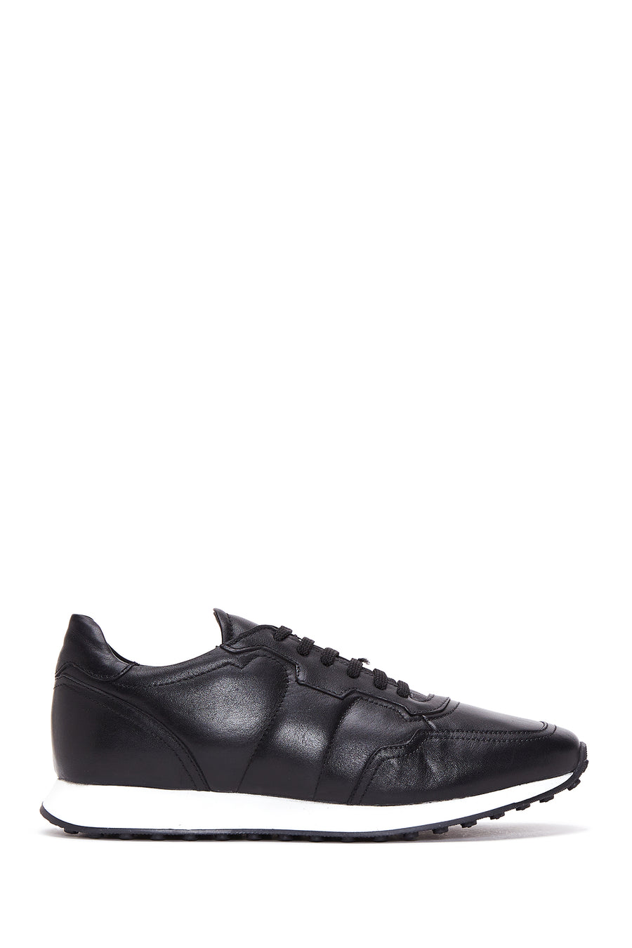 Men's Black Leather Sneaker 22WFD641118 | Derimod