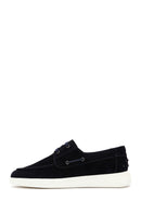 Men's Navy Blue Lace-up Suede Leather Casual Shoes | Derimod