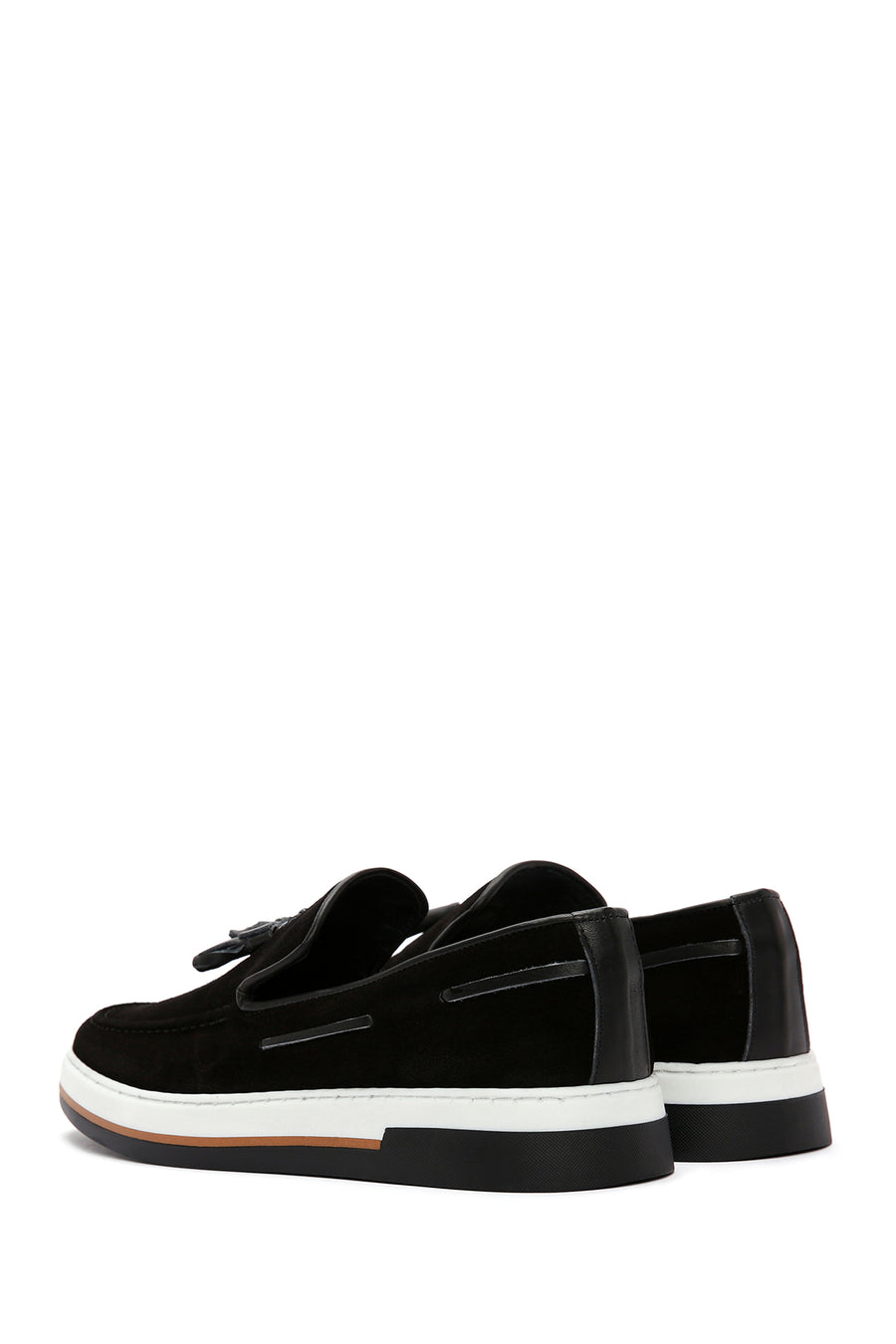 Erkek Siyah Süet Deri Casual Loafer