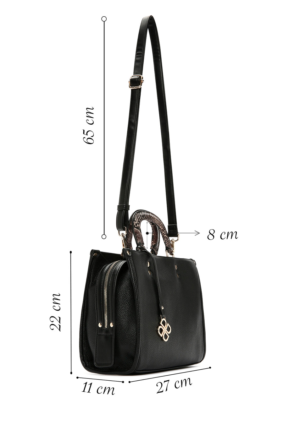 Women's Black Long Strap Shoulder Bag