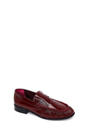 Kadın Bordo Deri Maskülen Loafer | Derimod