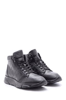 Men's Checkered Leather Boot Sneaker | Derimod