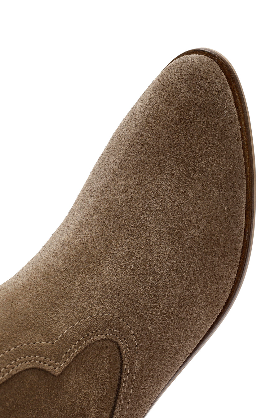 Woman Mink Suede Leather Cowboy Boots