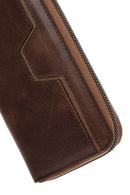 Men's Brown Leather Handbag | Derimod