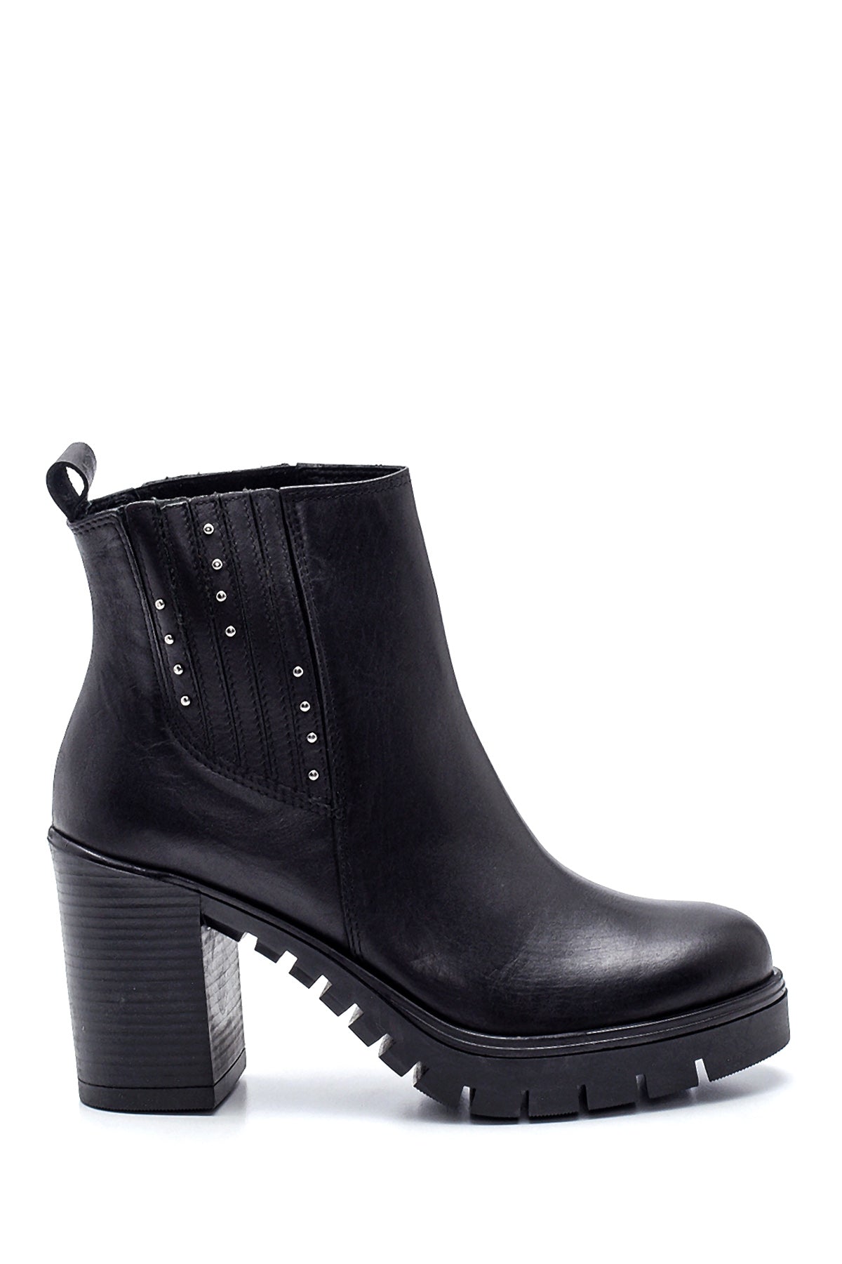 Women's Leather Platform Heeled Boots 21WFD141818 | Derimod