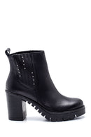 Women's Leather Platform Heeled Boots | Derimod