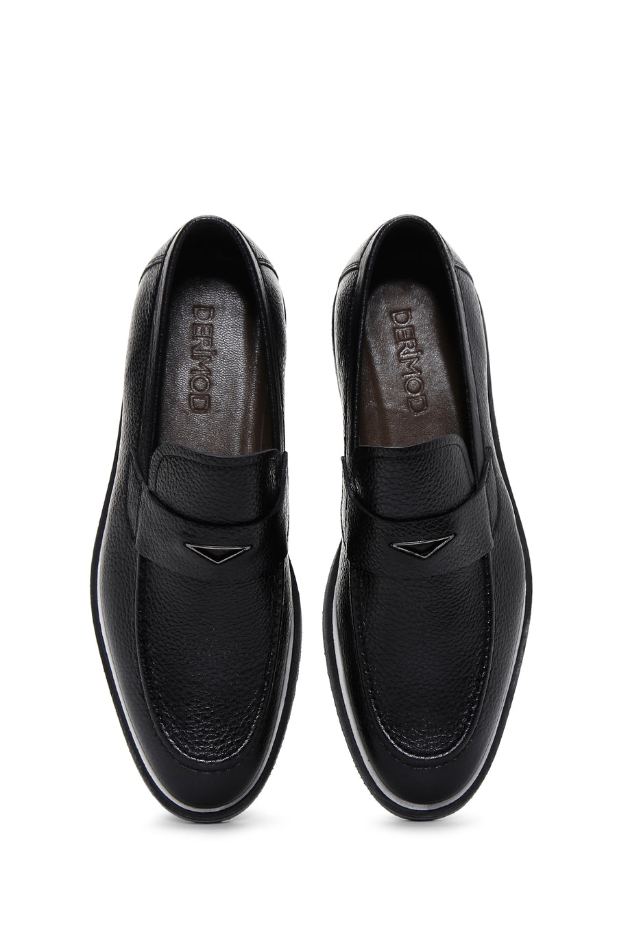 Men's Black Leather Casual Loafer