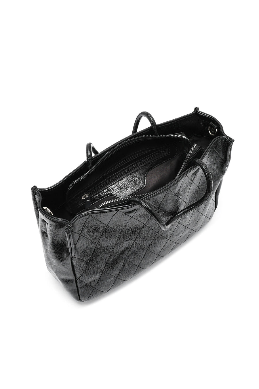 Women's Black Chain Strap Printed Handbag