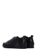 Women's Black Leather Thick Soled Sneaker | Derimod