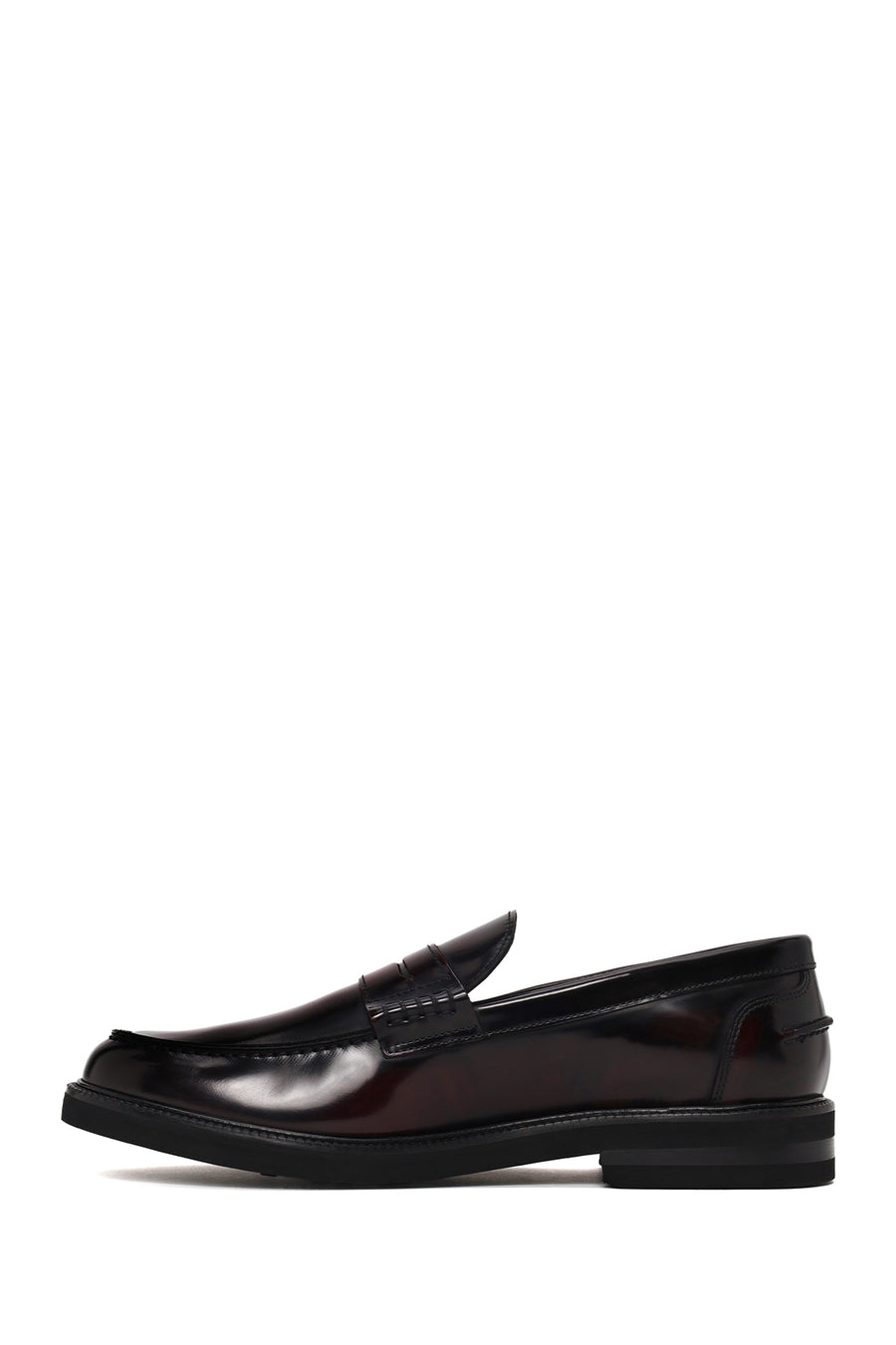 Erkek Bordo Deri Casual Loafer