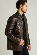 Buffon Men's Leather Jacket | Derimod