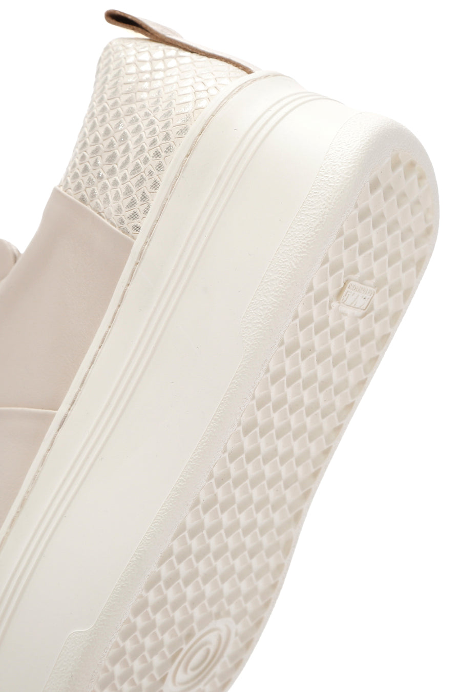 Kadın Bej Kalın Tabanlı Bağcıklı Deri Sneaker