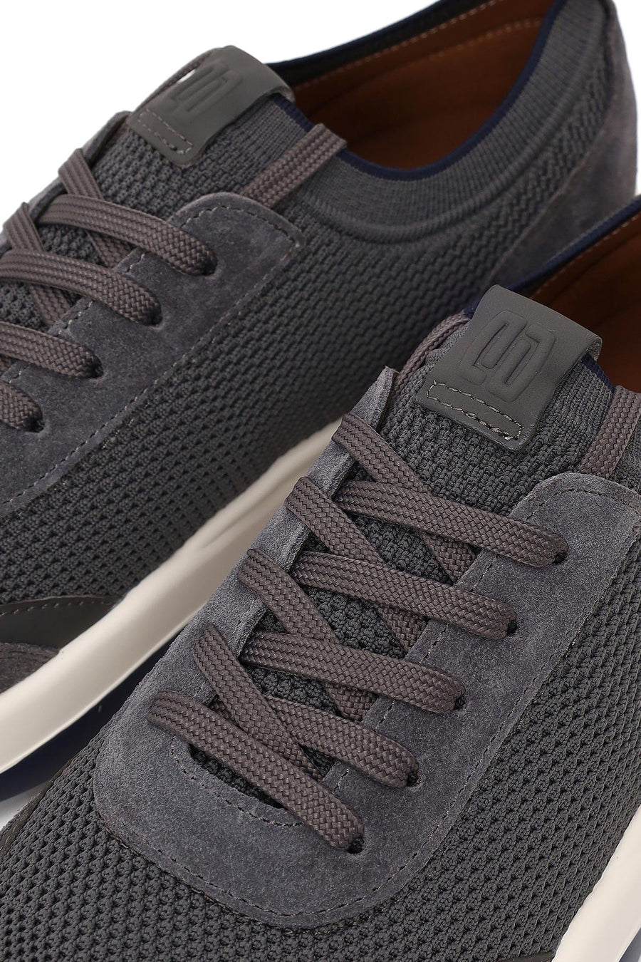 Derimod Zero Male Gray Lace-up Thick-soled Fabric Sneaker
