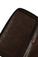 Men's Brown Leather Handbag with Phone Compartment | Derimod