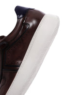 Men's Brown Leather Thick Sole Sneaker | Derimod