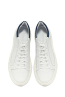 Men's White Lace-up Leather Sneaker | Derimod