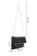 Women's Black Long Strap Braided Clutch Bag | Derimod