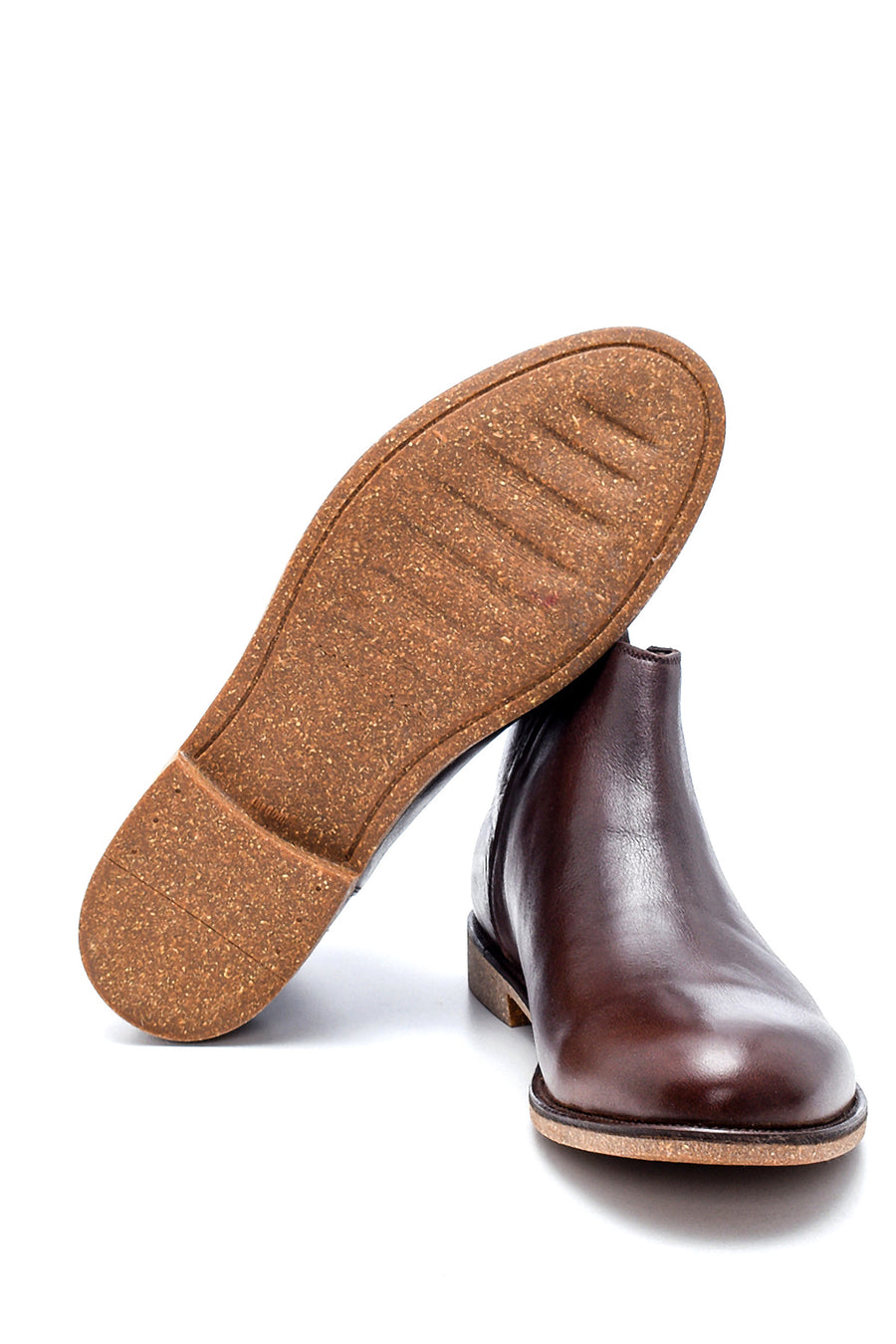 Men's Leather Back Zippered Classic Boots