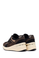Woman Brown Lace-Up Wedge Sneaker | Derimod