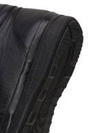 Male Black Zip Closure Leather Boots | Derimod