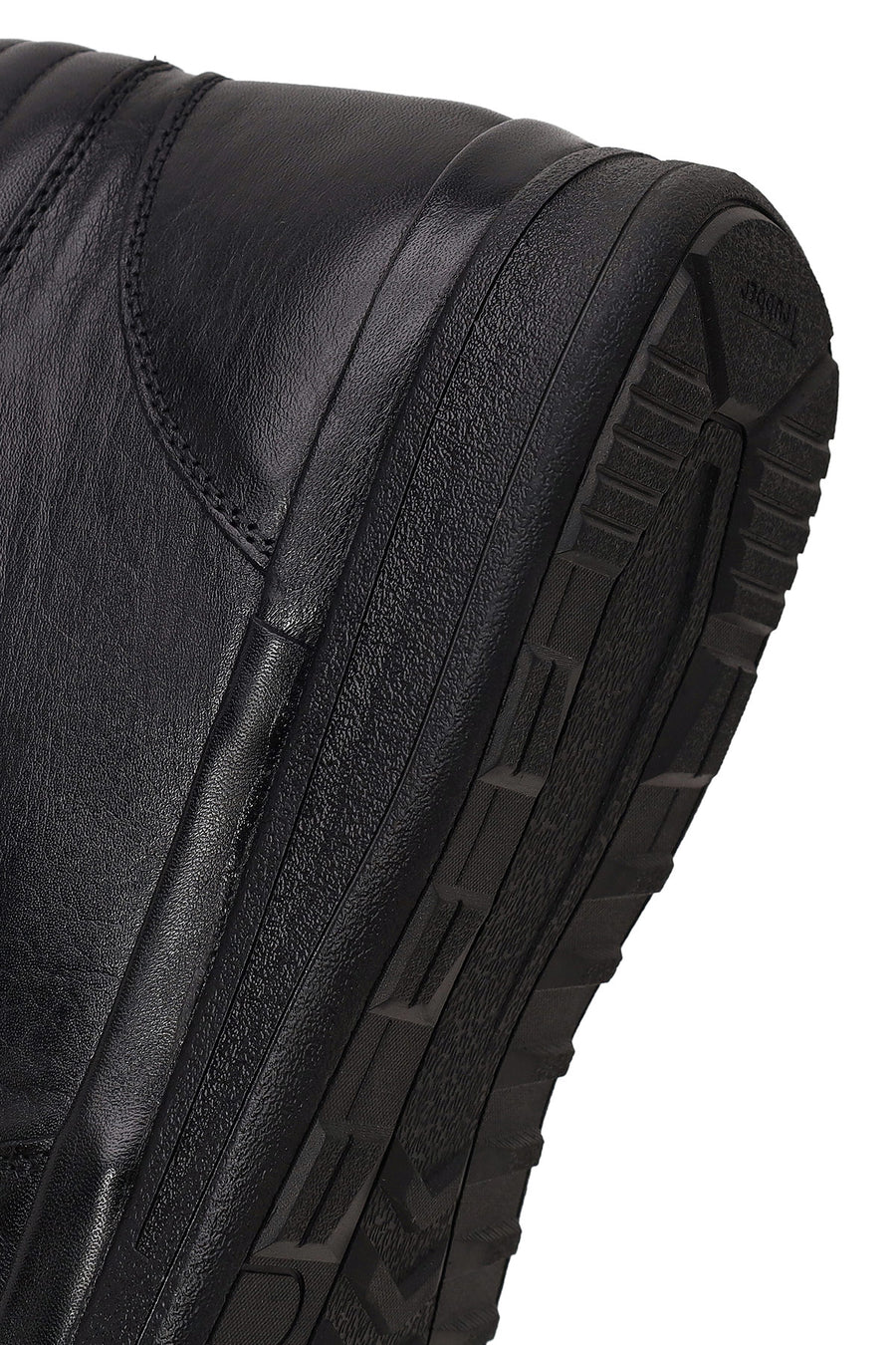 Male Black Zip Closure Leather Boots