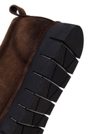 Male Brown Lace-Up Thick-Soled Suede Casual Shoes | Derimod