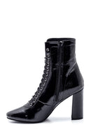 Women's Patent Leather Heeled Boots | Derimod