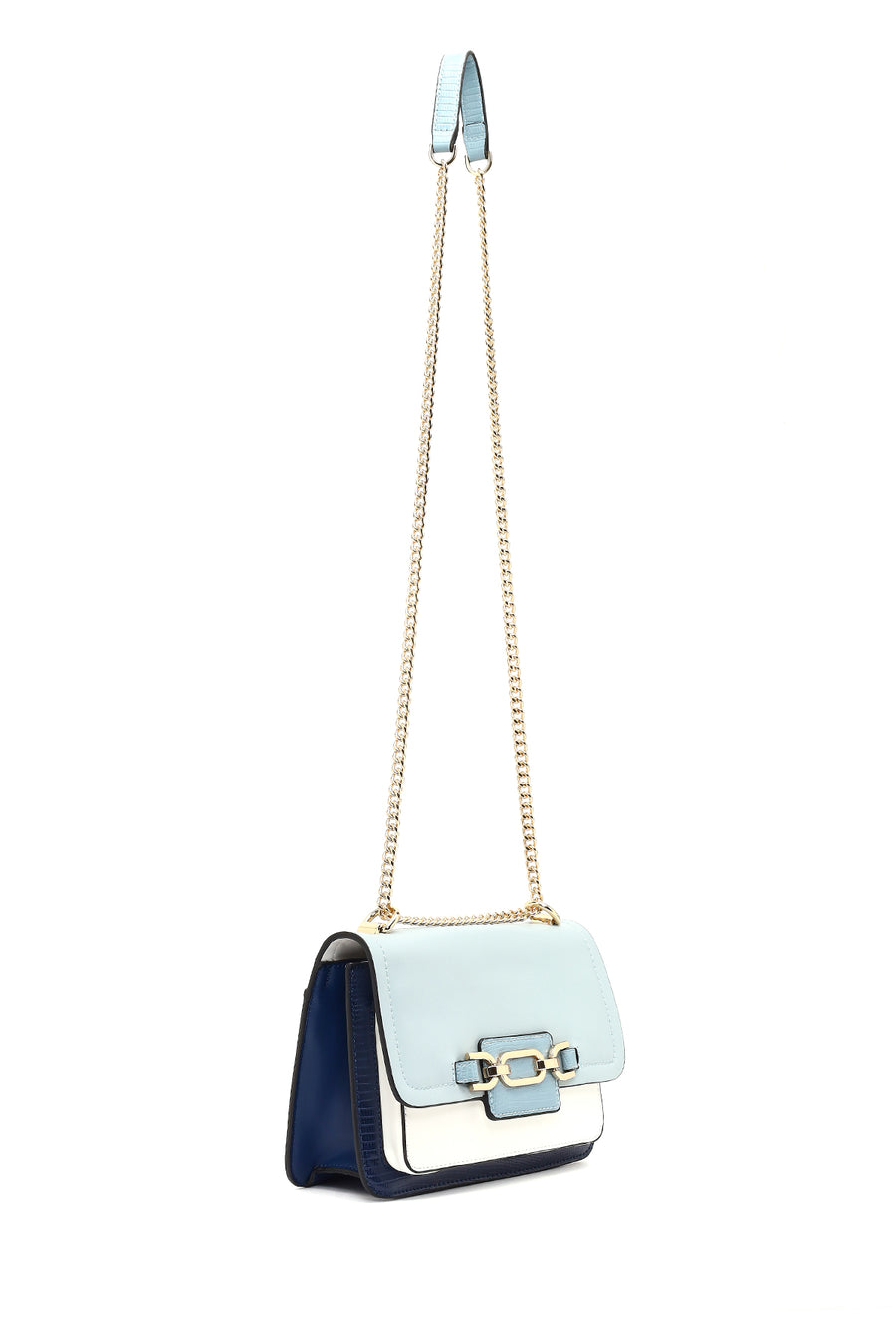 Women's Navy Blue Long Chain Strap Classic Shoulder Bag