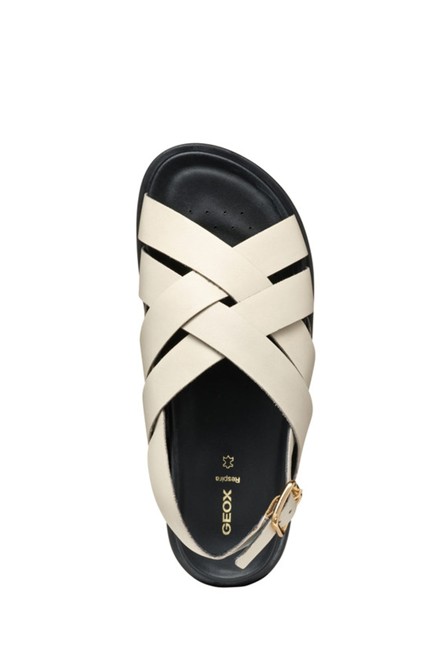 Geox Women Cream D Adelash A - Smo.Lea Leather Sandals
