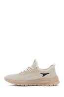 Derimod Zero Men's Beige Lace-up Fabric Sneaker | Derimod